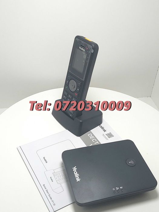 Telefon Voip Wireless Yealink W79p  W59r Negru 10 Sip Support
