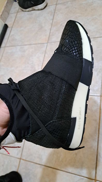 Дамски обувки Balenciaga 39 номер ,кожа и плат ,черни ,бяла подметка