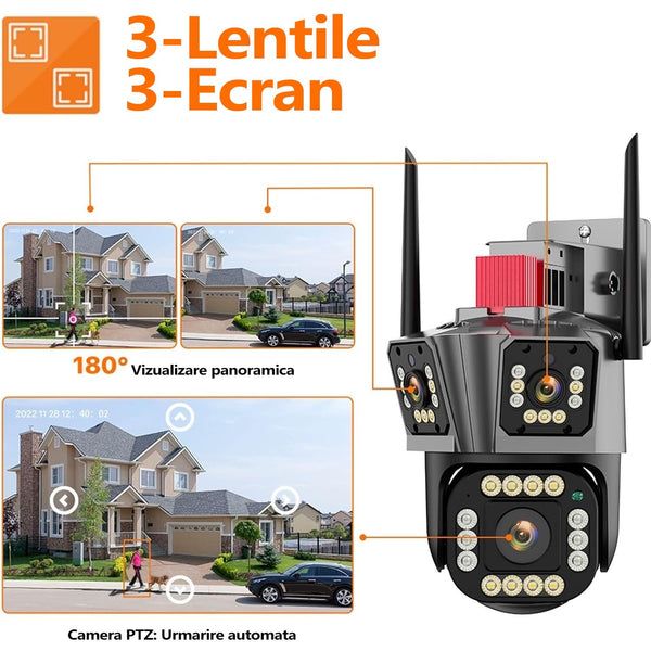 Тройна Wi-Fi камера за наблюдение / SMK033 /