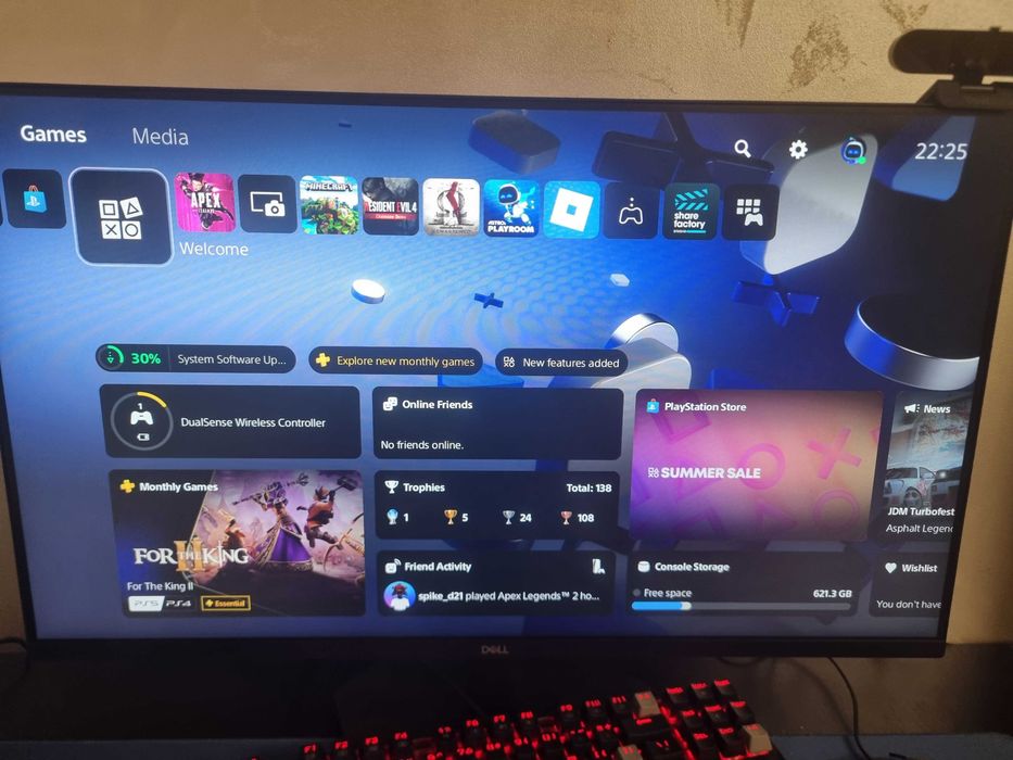 Playstation 5 slim 825gb folosit doar o luna CITITI DESCRIEREA MAI MULTE DETALII