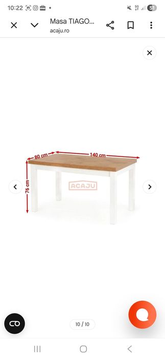 Masa dining extensibila