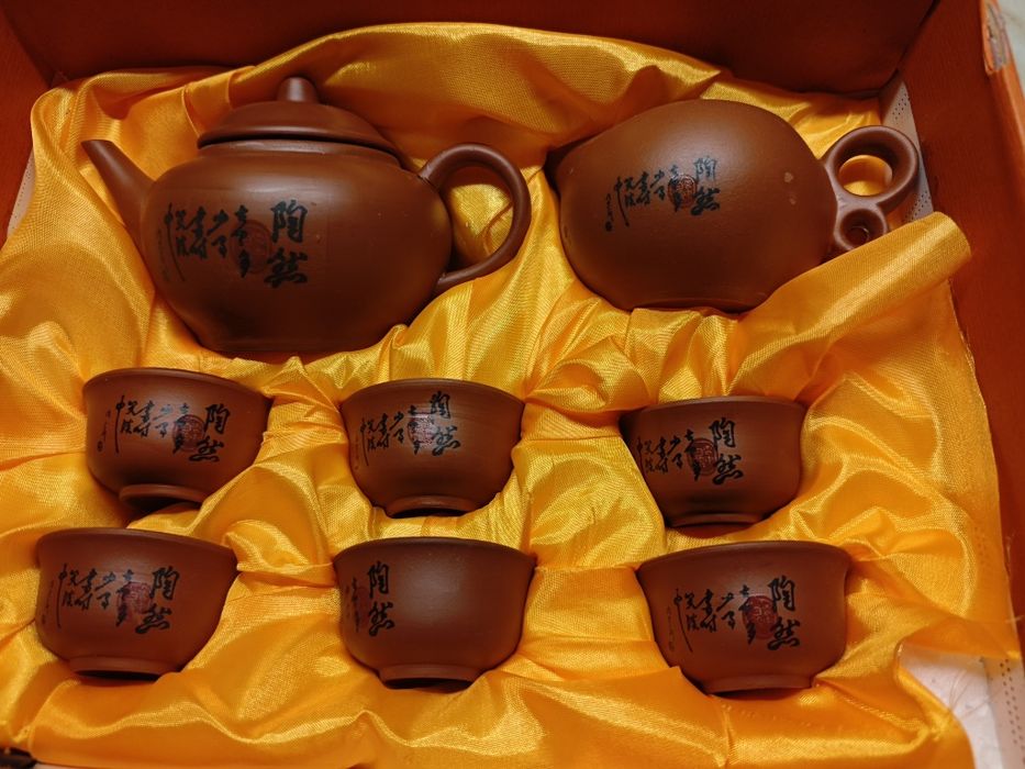 Оригинален китайски порцеланов сервиз за чай или за чаена церемония Ча