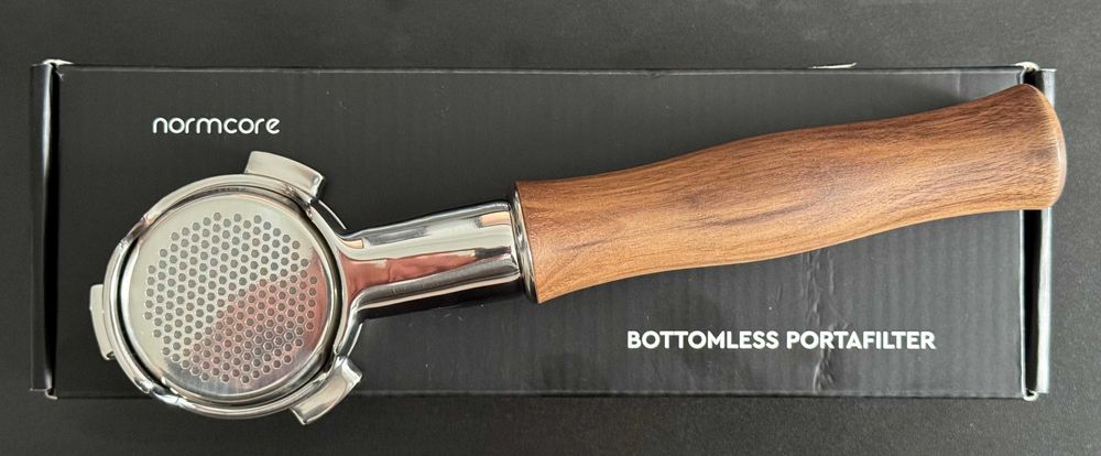 Portafiltru fara fund/bottomless Normcore 54mm - Lemn de nuc