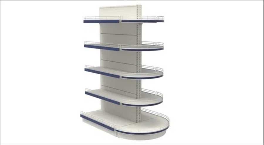 ПРОМО! Островен стелаж със заоблени рафтове