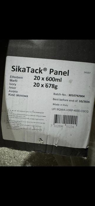 SikaTack  Panel 20×600ml 20×678g