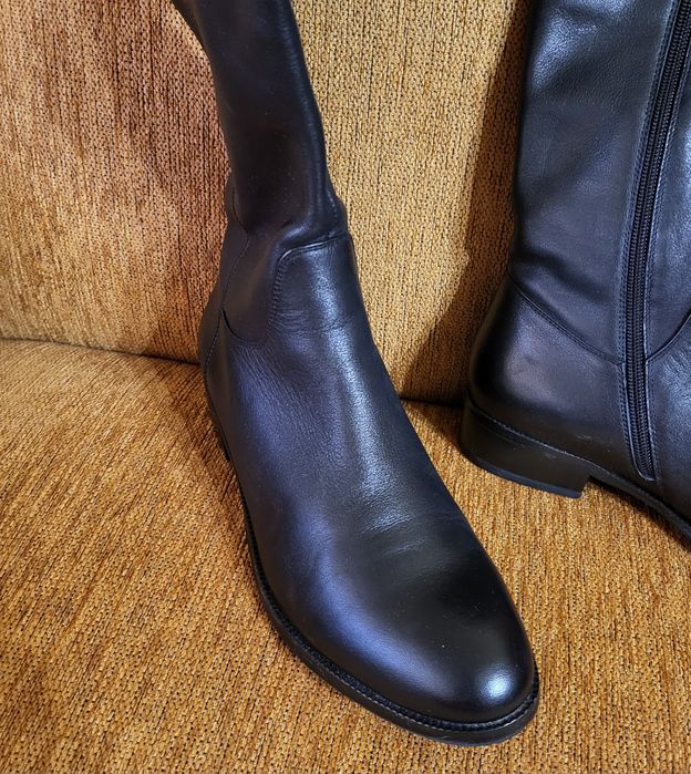 Cizme piele naturala inalte imblanite