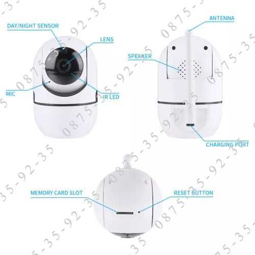 YCC365 5MP WiFi IP КАМЕРА БЕБЕФОН. Нощно виждане, детекция на движение