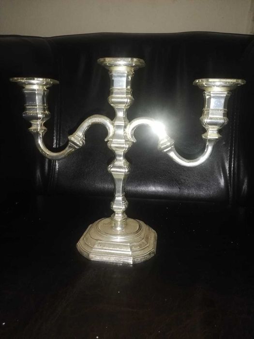 Sfeșnic 3 brațe Alpaca made în W.Germany