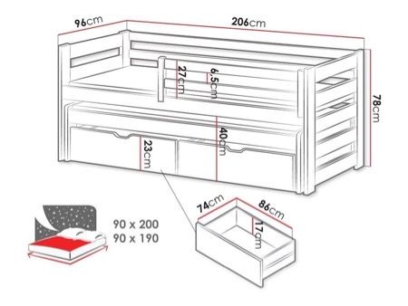 Детско легло двойно