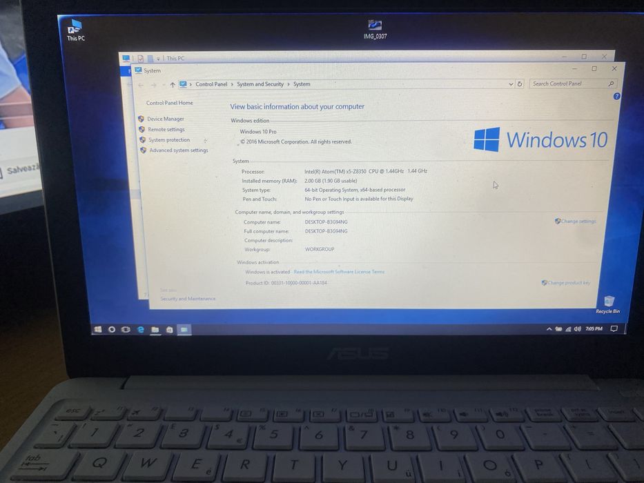 Laptop asus mini
