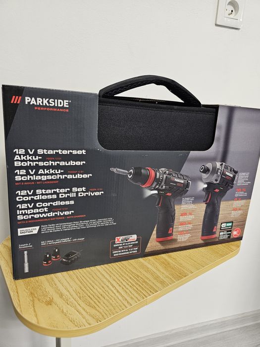 Set bormasina + impact Parkside Performance 12V