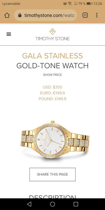 Ceas damă cu cristale Swarovski Timothy Stone