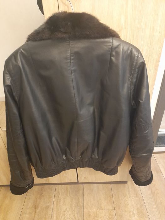 Кожено яке с яка от норка