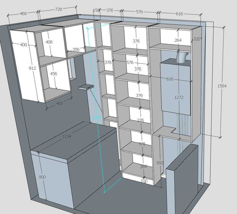 Помогу с проектом мебели