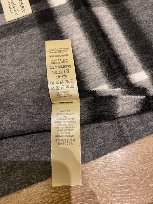 ОРИГИНАЛЕН BURBERRY Charcoal кашмирен шал