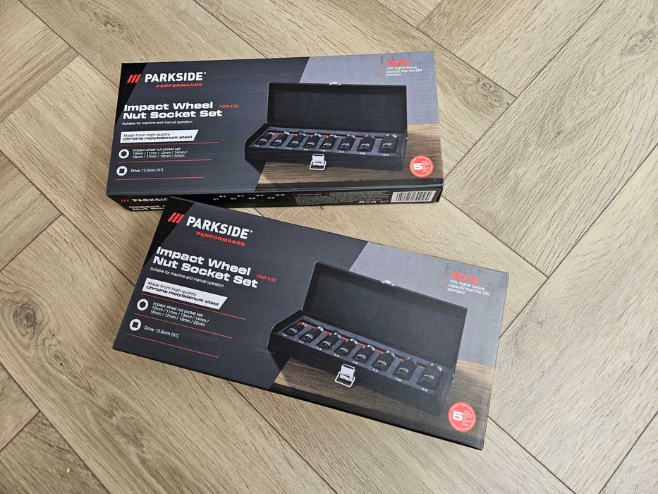 Нов комплект 8бр. ударни вложки 1/2 Parkside Performance PSNP 8 B2