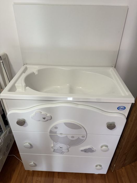 Pali Moon Бебешко дървено легло и скрин