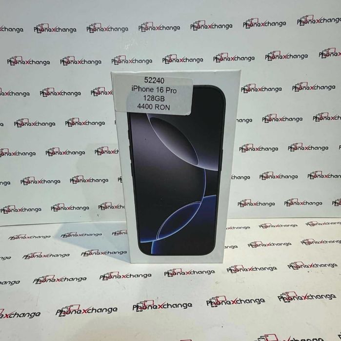 Iphone 16 Pro 5G Titanium Black 128Gb Sim Fizic NOU Sigilat