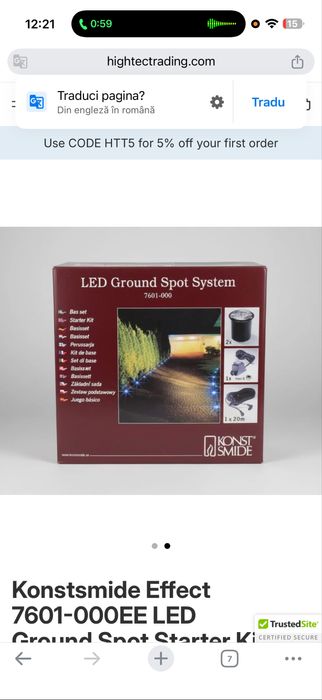 Kit iluminat de exterior cu efect led  Konstsmide 7601-000EE