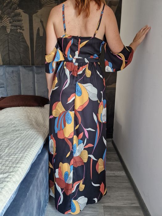 Rochie-salopeta  cu imprimeu floral