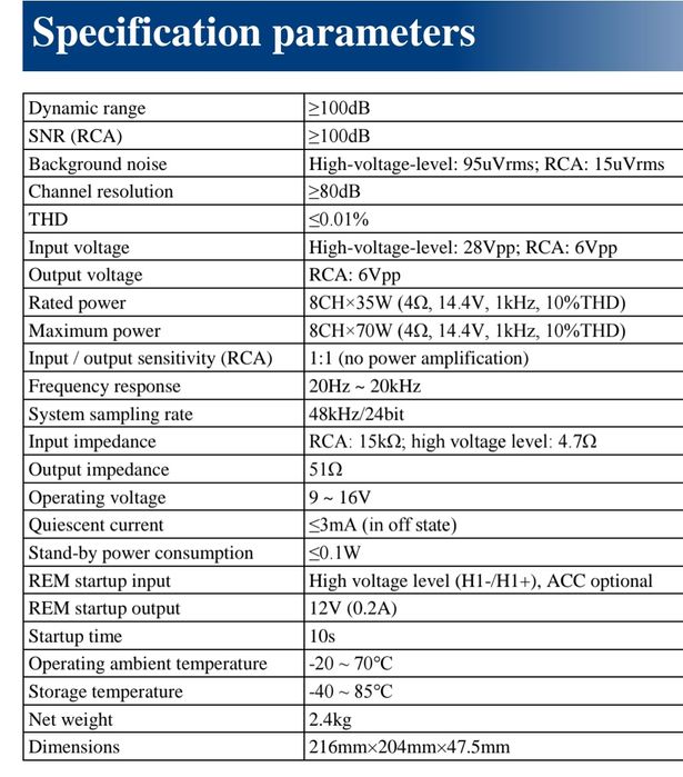 Alpine PXE-R80-8 Процессор DSP