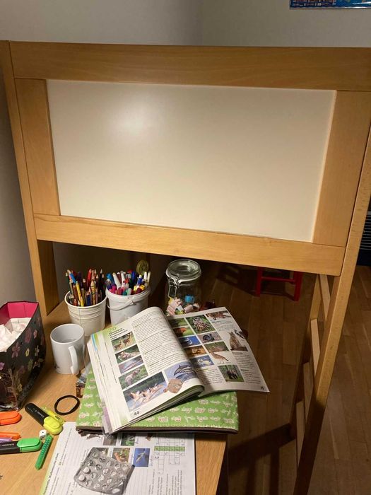 Детски легла 80/190 масив бук, втори етаж, топ качество, топ състояние