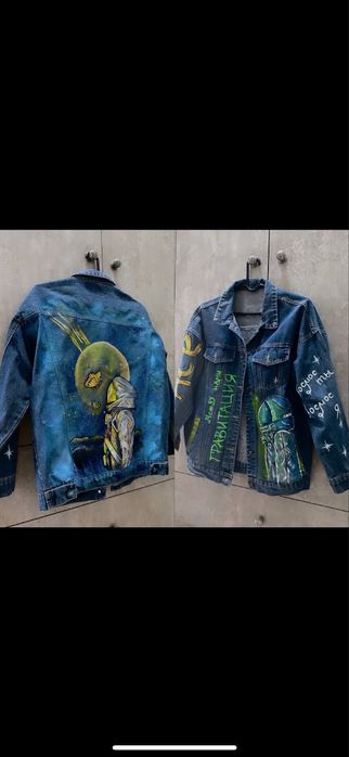 Продам джинсовые куртки джинсовки роспись на одежде