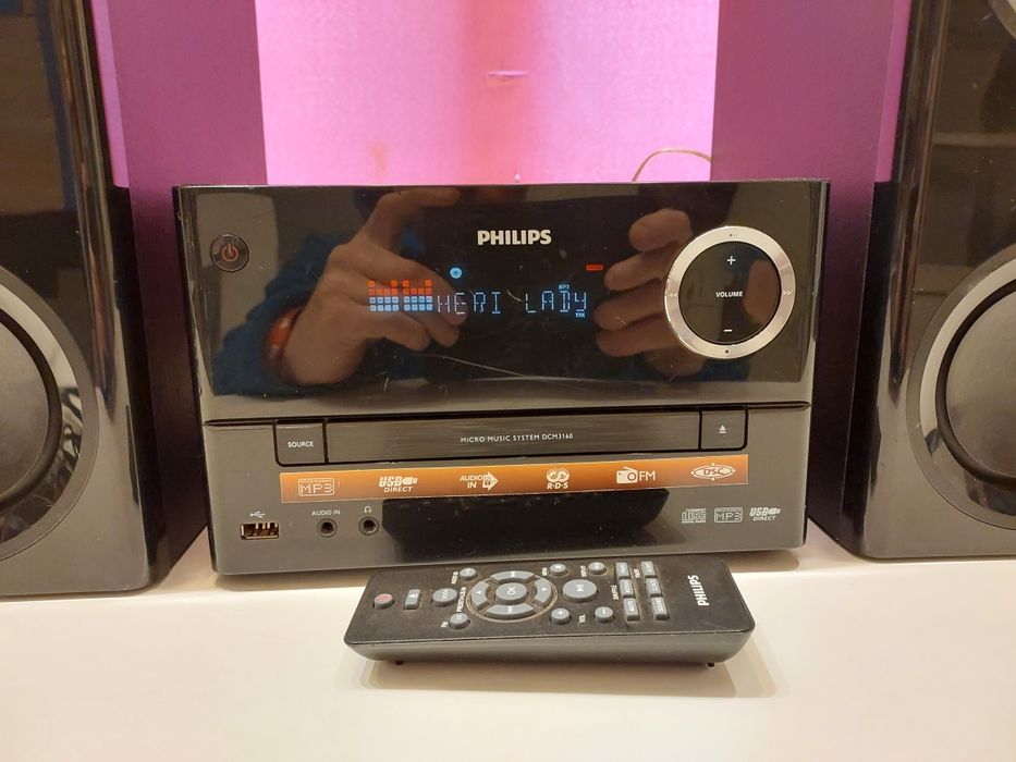 Sistem audio Philips.CD-MP3,tuner RDS,telecomandă. Perfect funcțional