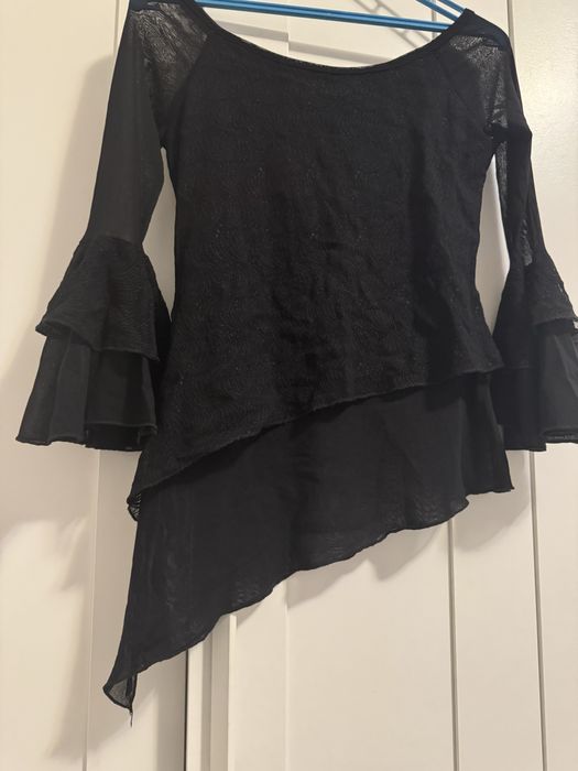 Bluza neagra eleganta voal
