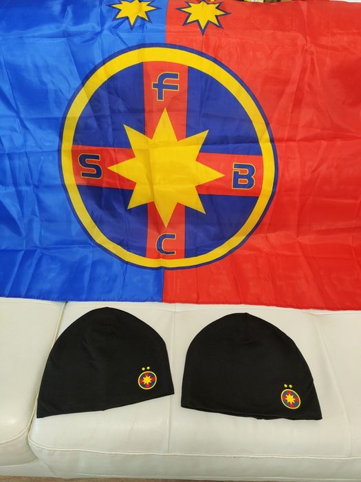 Set Steag FCSB + Căciulă FCSB