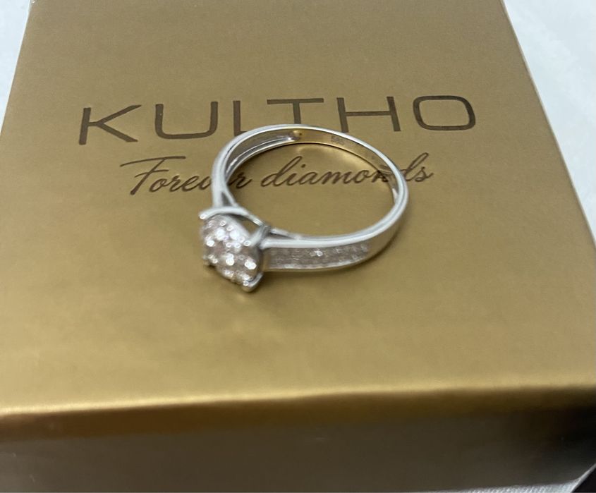 Vand inel de logodnă ,nefolosit, Aur 14k, 48 diamante