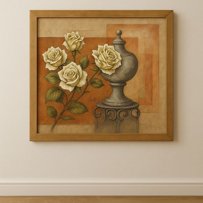 Картина 88х68см три рози