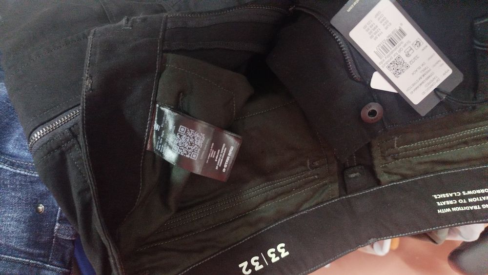 Оригинален панталон G-Star Raw Zip W33 , W34 нов мъжки черен