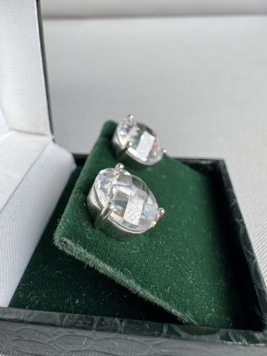 Cercei din argint si cubic zirconia