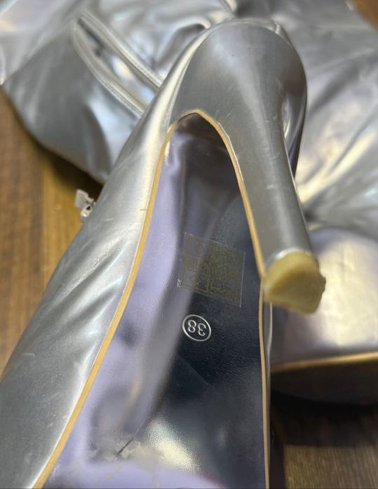 Cizme lungi silver