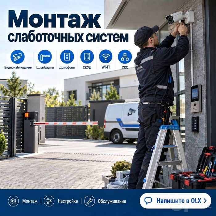 Видеонаблюдение • Шлагбаумы • Домофоны • СКУД • Wi-Fi • СКС