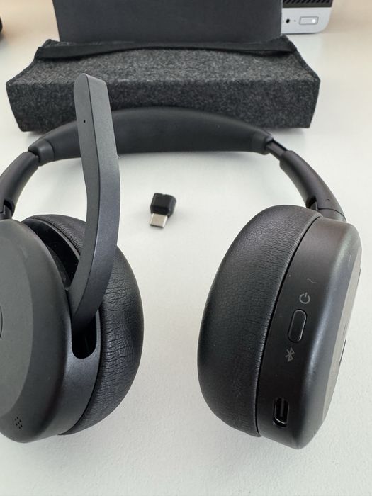 Casti Wireless JABRA Evolve2 65 Flex, Link 380/390A, Stereo, Noise Cancelling, Bluetooth, USB-C, negru