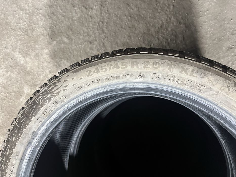 Шины зимние continental 245/45 r20