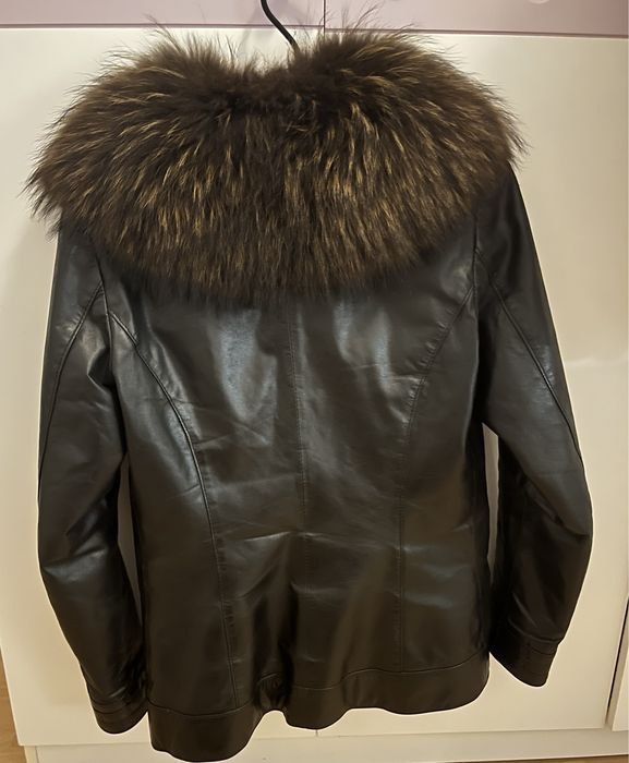 Кожено яке с яка лисица