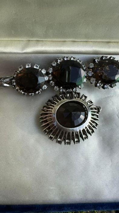 Bratara si pandantiv argint cuart safire