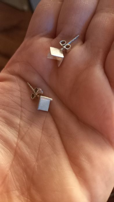 Сребърни обеци Геометрия