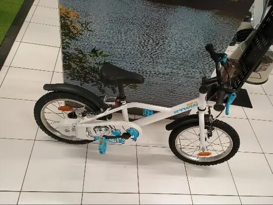 Bicicletă Inuit 100 16" alb copii 105 - 120 - (SecondHand) Decathlon