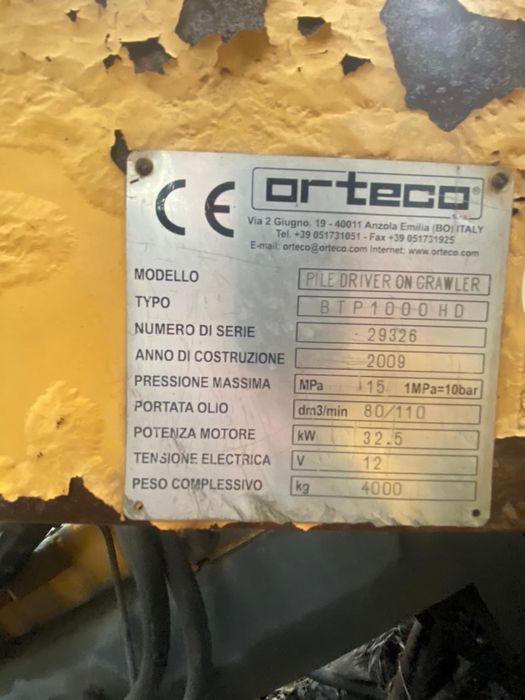 Продам сваебойную установку ORTECO