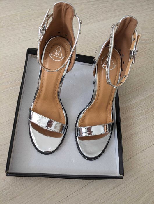 Sandale Missguided argintii 38 – noi