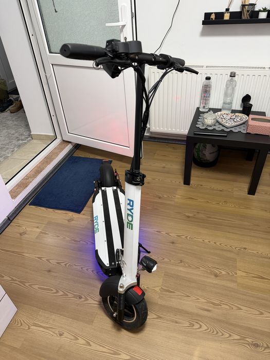 Trotineta Electrica Pliabila Ryde 600 Alba 65km Autonomie
