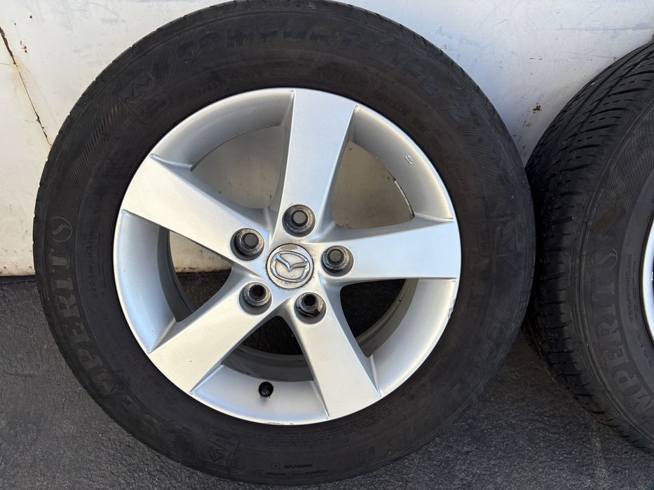 4бр. Алуминиеви джанти с гуми за Mazda 195/65 R15 цола  5х114.3