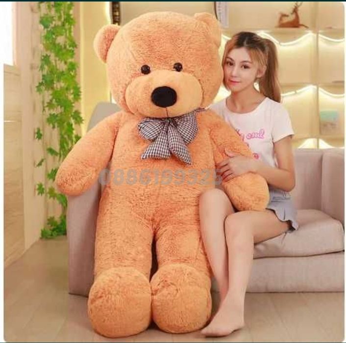 Голямо Плюшено Мече, от 100 до 300см, Розово, Бяло, Кафяво, Сиво и др