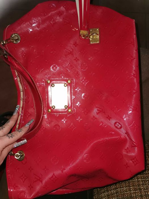 Geanta roșie, imitație frumoasa