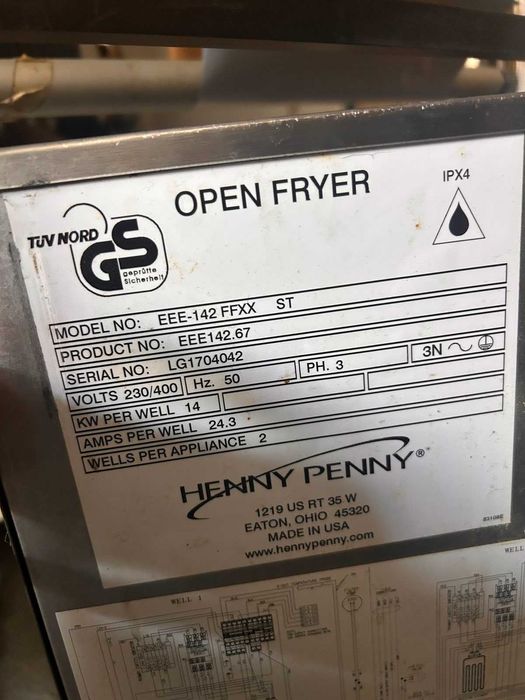 Двоен професионален електрически фритюрник Henny Penny Evolution Elite EEE-142 FXX ST
