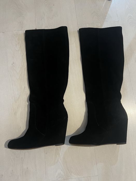 Cizme piele intoarsa dama Zara